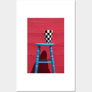 Blue stool Posters and Art